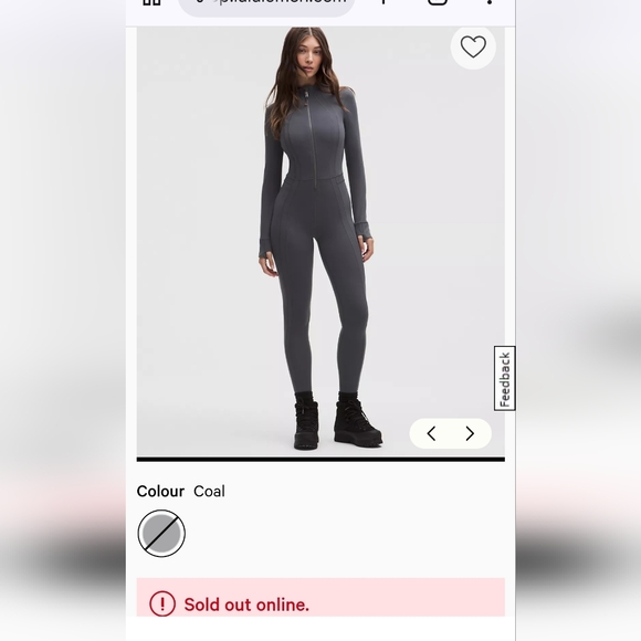 lululemon athletica Pants - NWOT Lululemon Define Mesh-Back Onesie - Coal Gray Sz 8